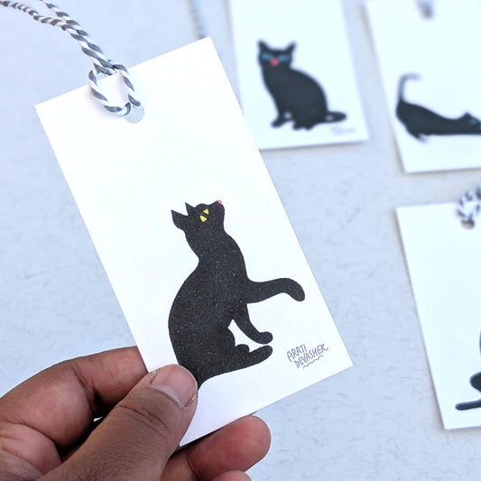 Black Cats gift tag set