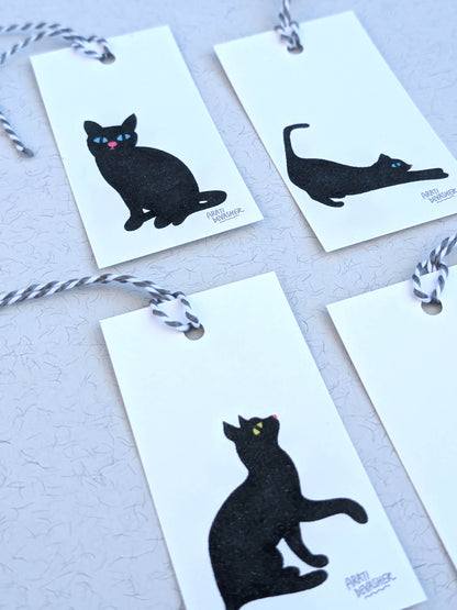 Black Cats gift tag set
