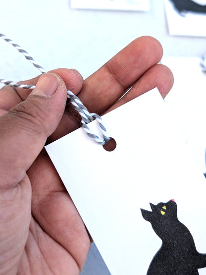 Black Cats gift tag set