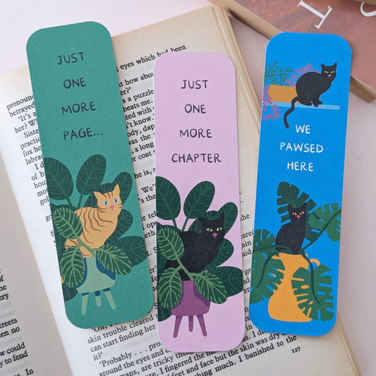 Chatty Cats bookmarks – set of 3