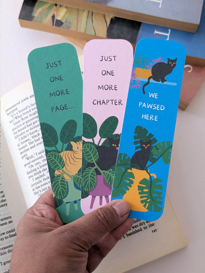Chatty Cats bookmarks – set of 3