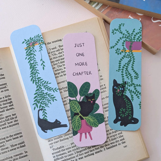 Cats in Plants bookmarks – set of 3