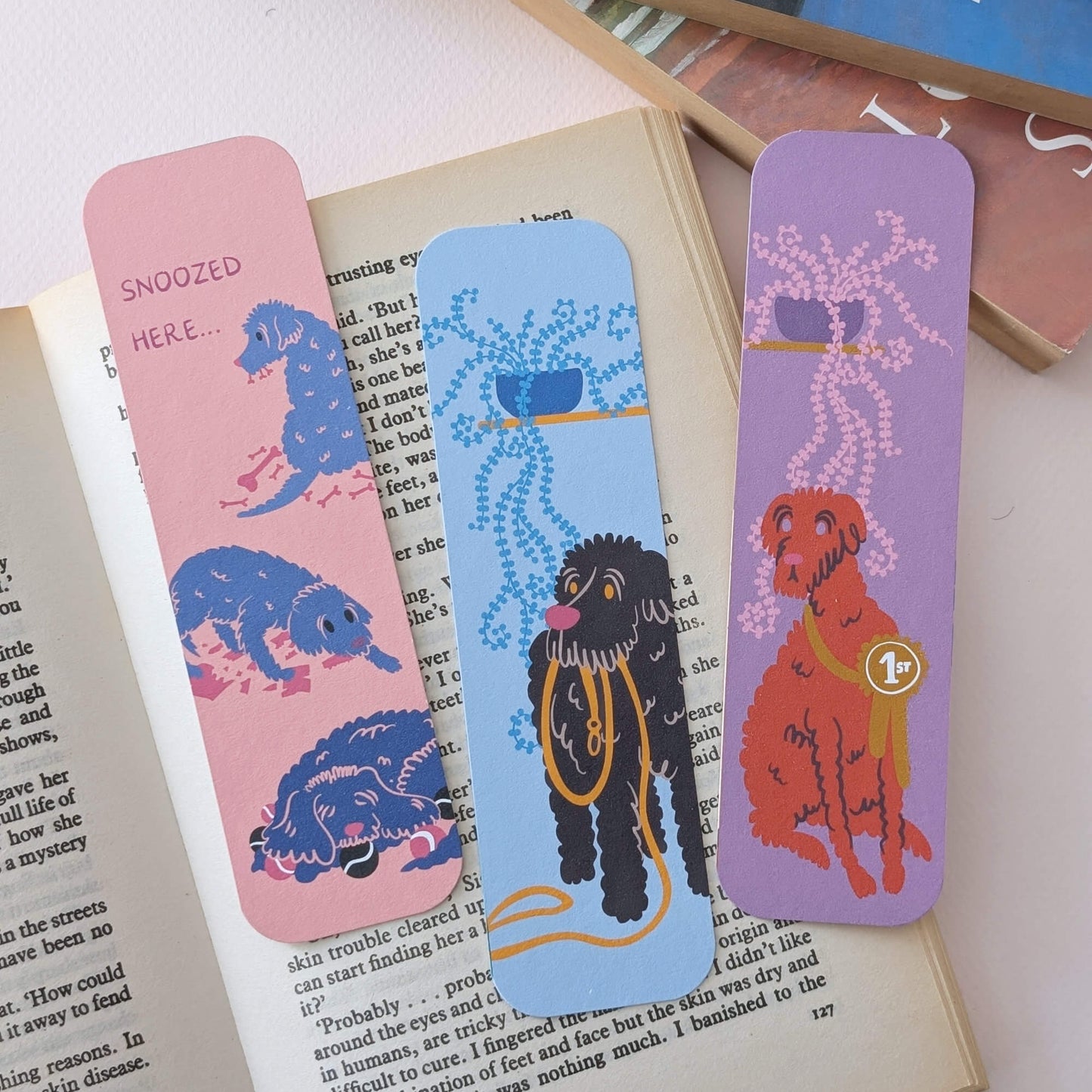 Colourful Dogs bookmarks – set of 3