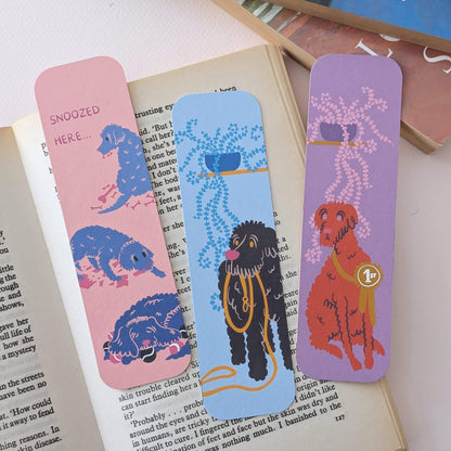 Colourful Dogs bookmarks – set of 3