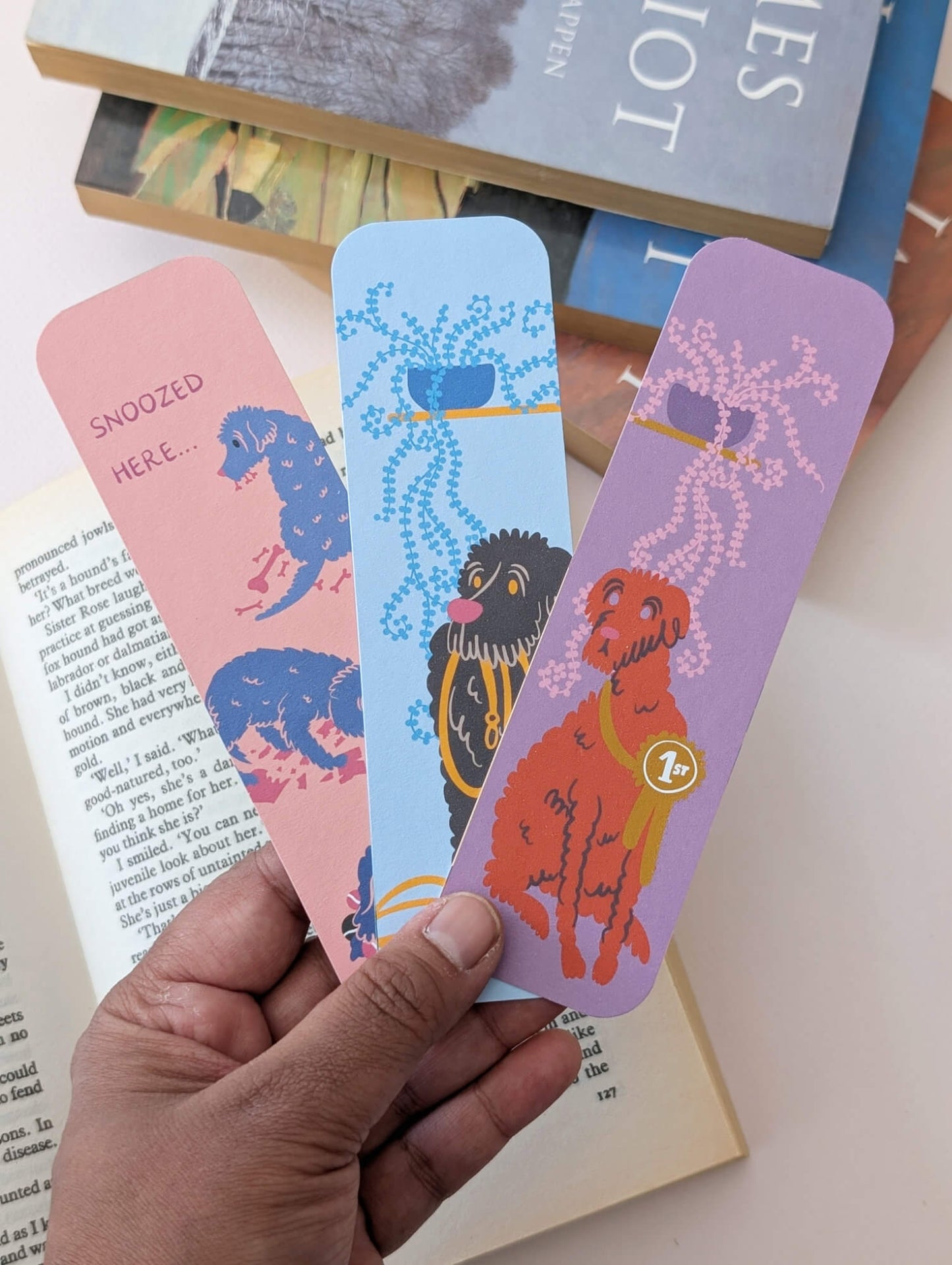 Colourful Dogs bookmarks – set of 3