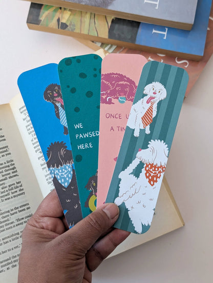 Fluffy Dogs bookmarks – set of 4