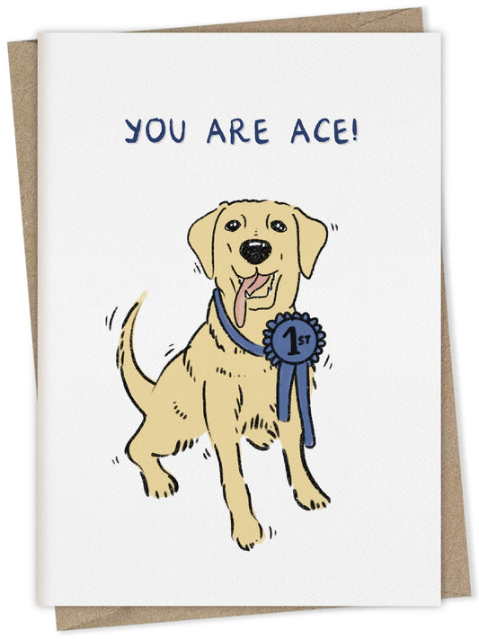You Are Ace (yellow Labrador) – dog greeting card