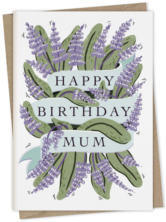 Happy Birthday Mum – floral greeting card