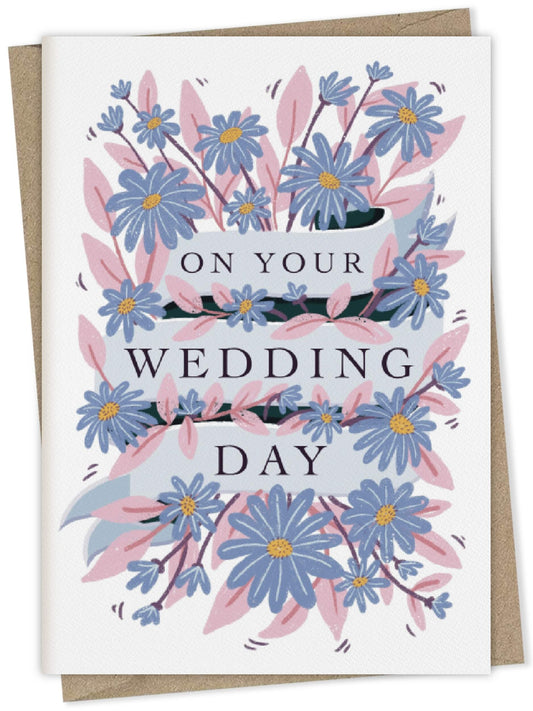 Wedding Day wishes – floral greeting card