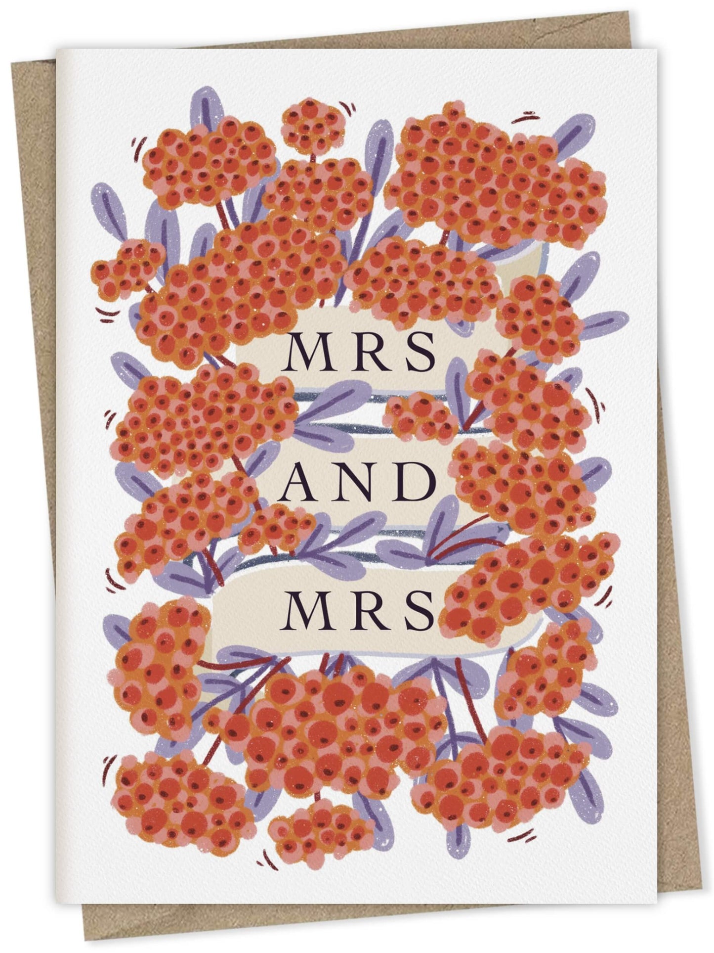 Mrs & Mrs wedding / anniversary – floral greeting card