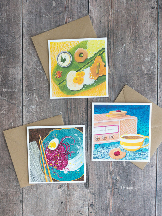 Foodies Cards (set of 3) – (end of line) greeting cards