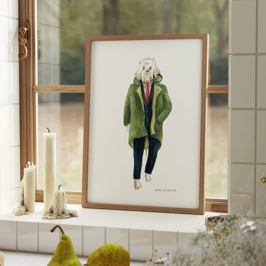 60s Mod Dog in a Parka (Cockerpoo/Labradoodle) – art print