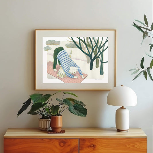 Yoga Dog Interrupted – art print