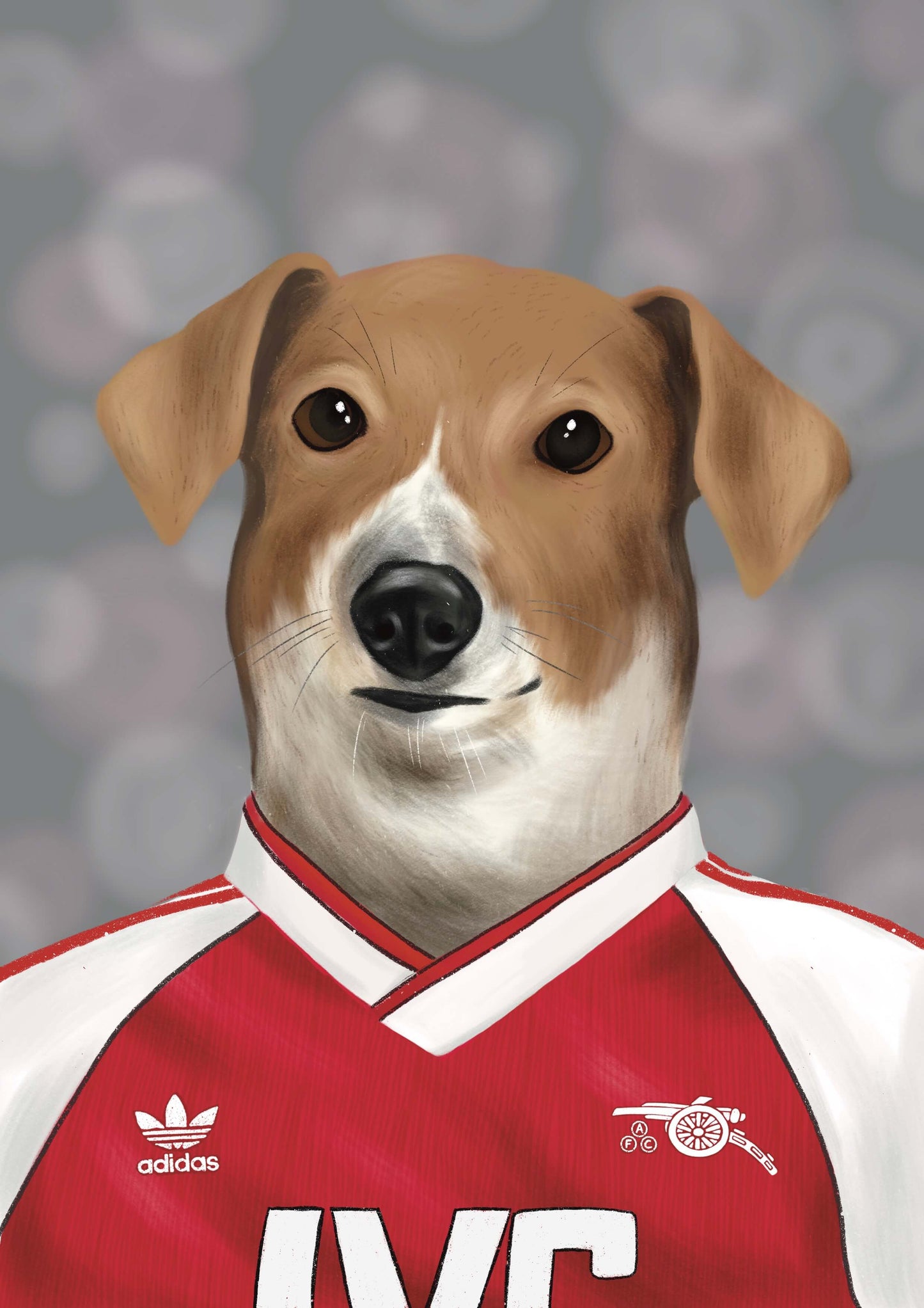 Custom pet portrait with clothes