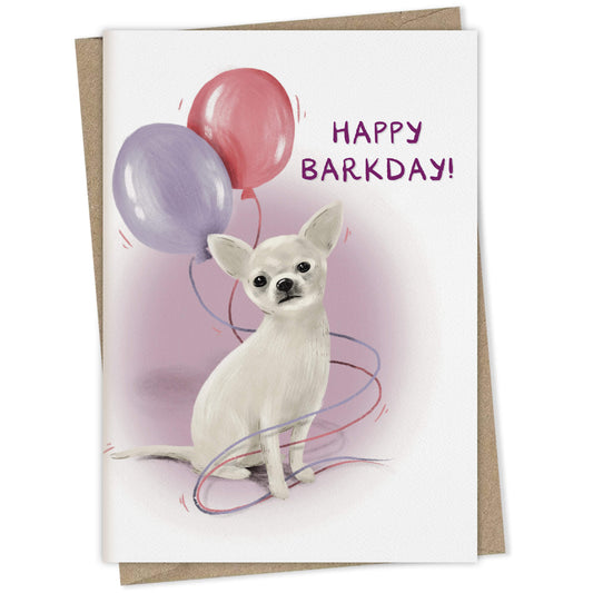 Happy Barkday (chihuahua) – dog greeting card