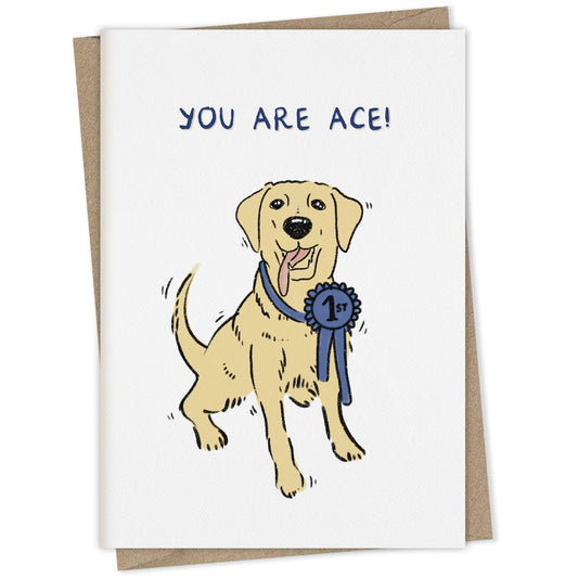 You Are Ace (yellow Labrador) – dog greeting card