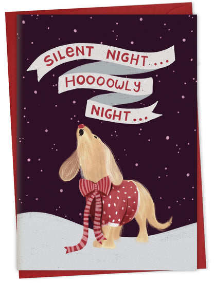 Dog Christmas Carol Puns – greeting card set
