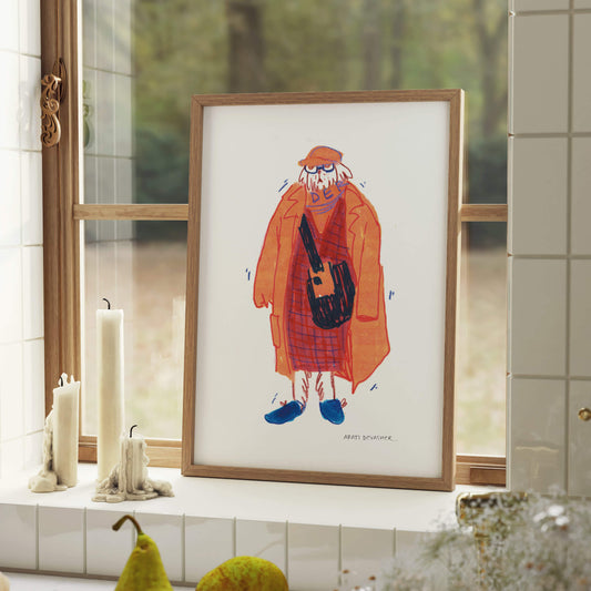 Dog in a Coat – art print