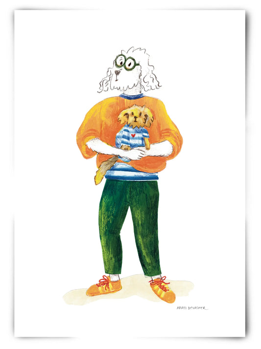 Dog with a Mini Me (Cockerpoo/Poodle) – art print