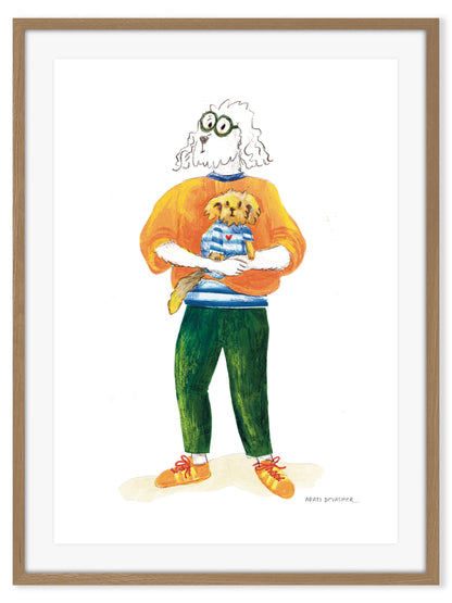 Dog with a Mini Me (Cockerpoo/Poodle) – art print