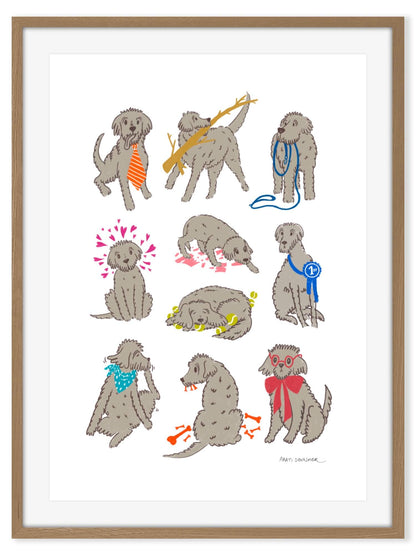 Dogs Doing Things I – art print