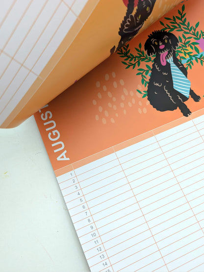 Fluffy Dogs Family Planner (perpetual calendar)