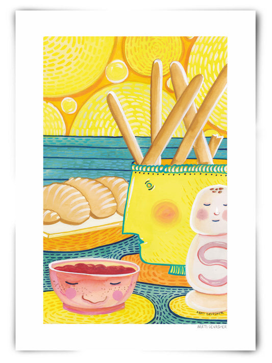 Bread and Jam – (end of line) art print