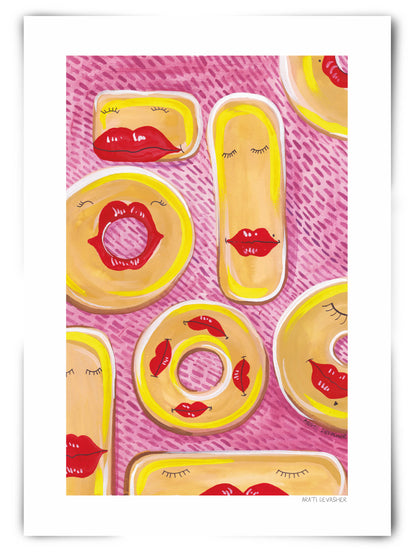 Doughnut Lips / Doughnut Kisses – (end of line) art print