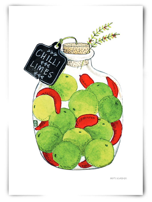Lime and Chilli Pickle – art print