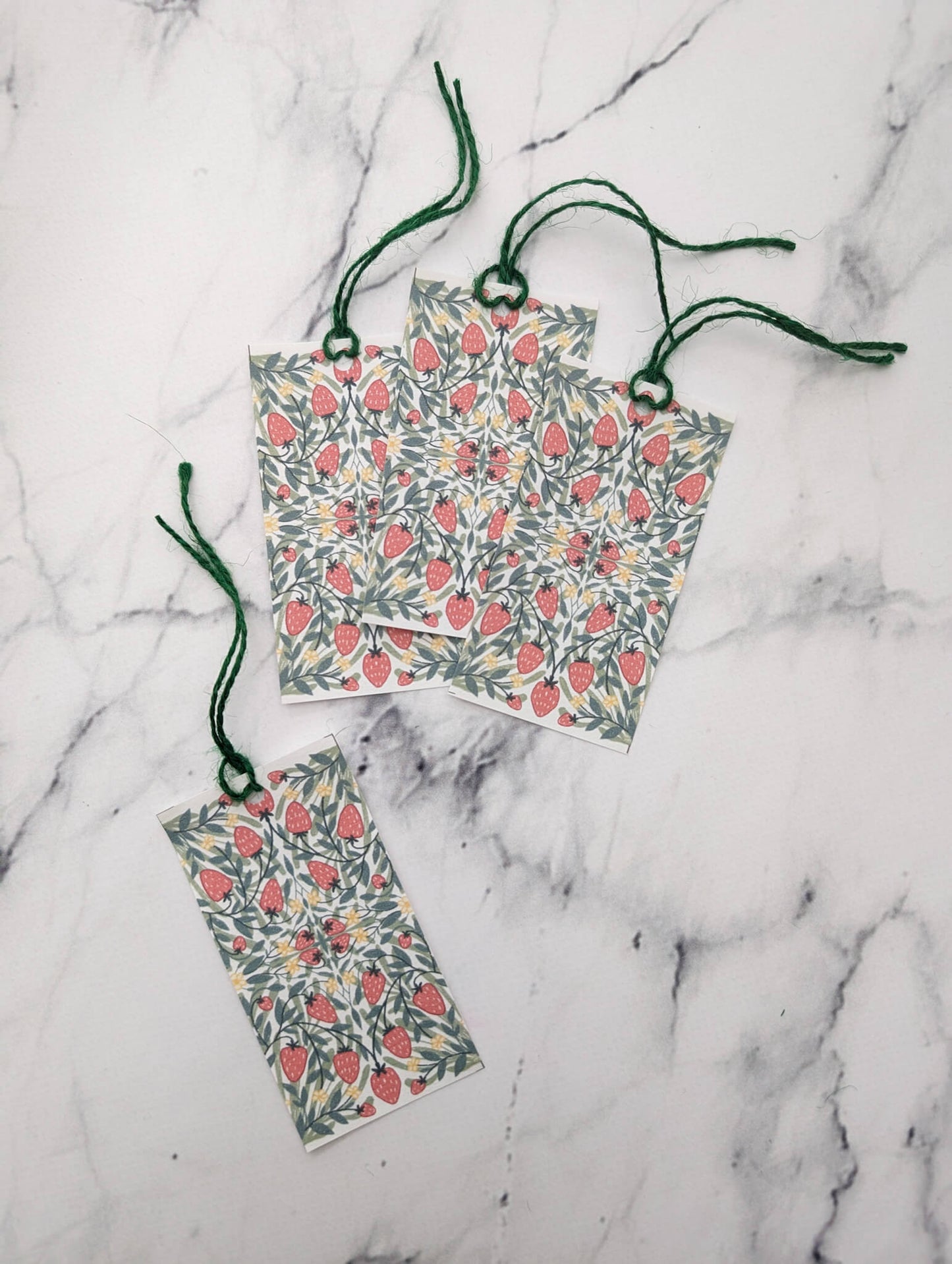 Floral: Strawberry Season – (end of line) gift tag set