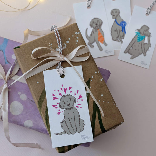 Dogs Doing Things I – gift tag set