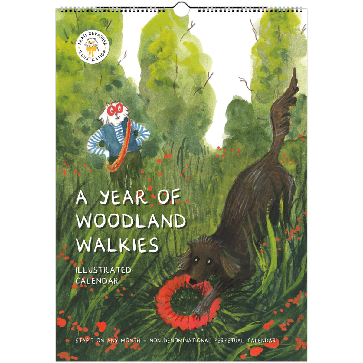 A Year of Woodland Walkies – large A3 calendar