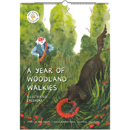 A Year of Woodland Walkies – large A3 calendar