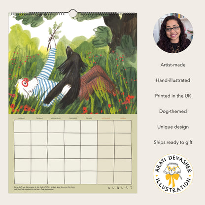 A Year of Woodland Walkies – large A3 calendar