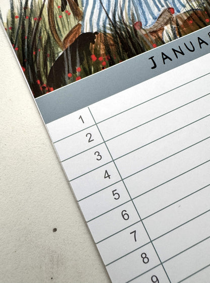A Year of Woodland Walkies – vertical calendar