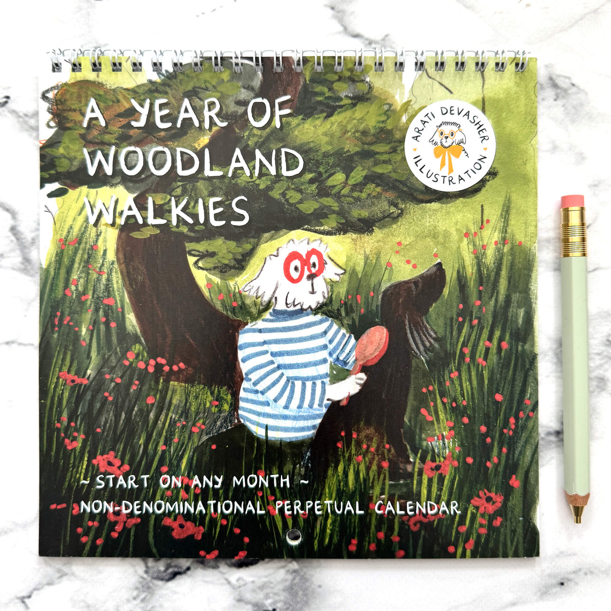 A Year of Woodland Walkies – square calendar