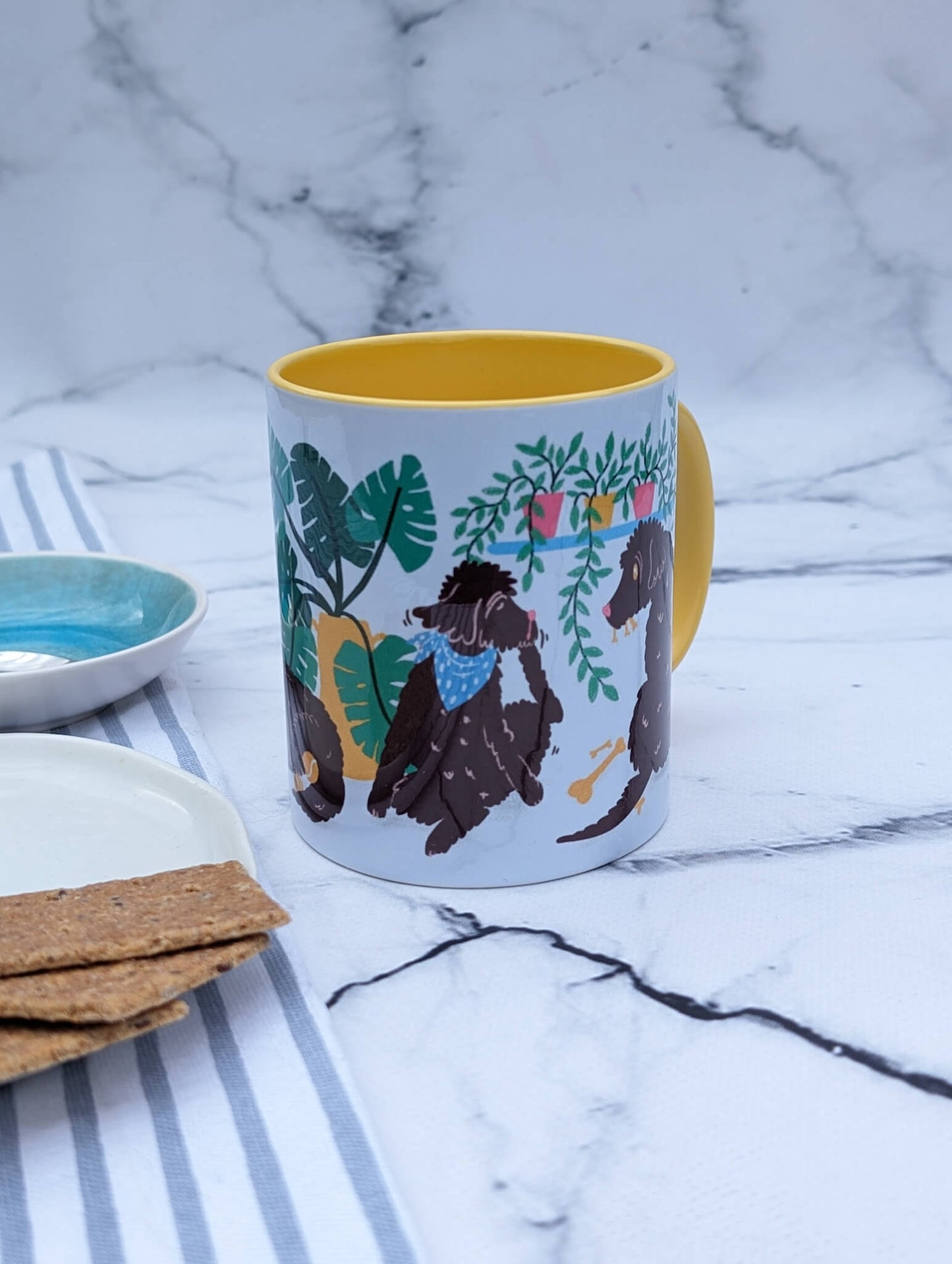 Labradoodle / Cockerpoo Plant Pups (yellow accents) – ceramic mug