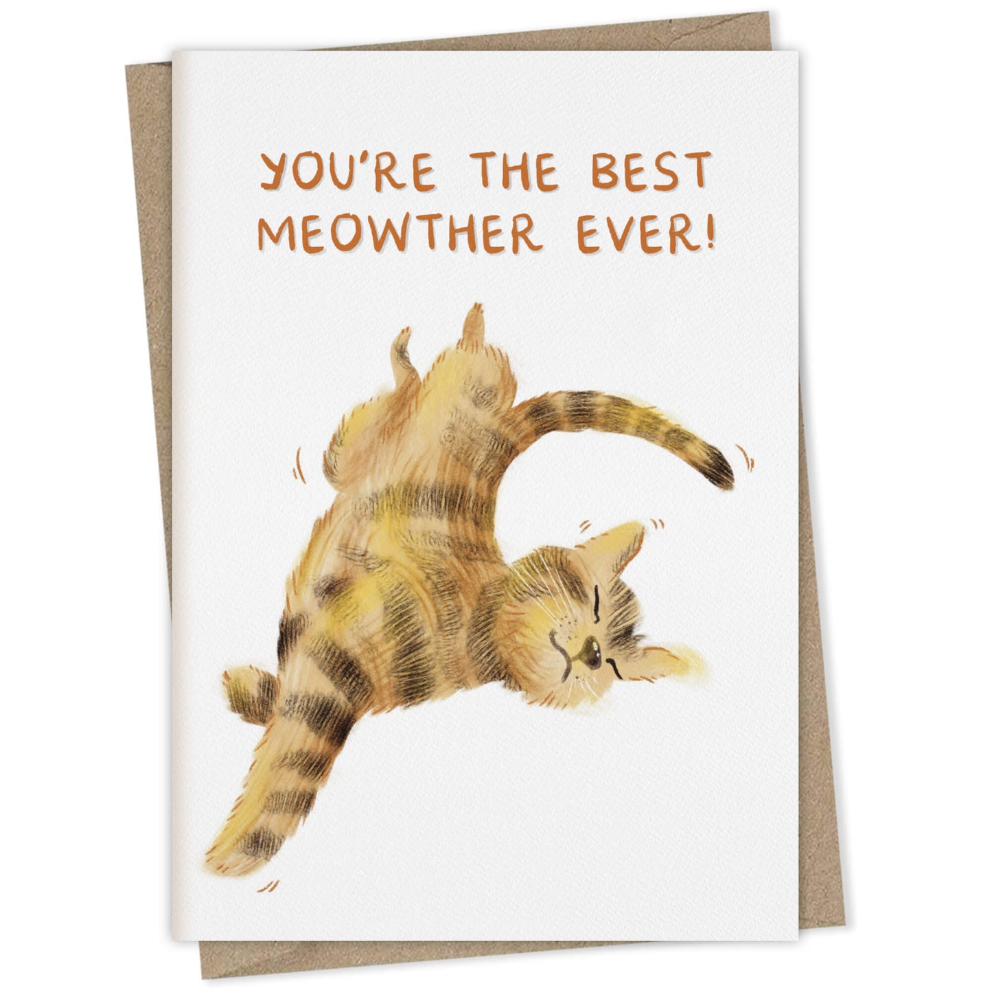 You're the Best Meowther Ever (ginger cat) – greeting card