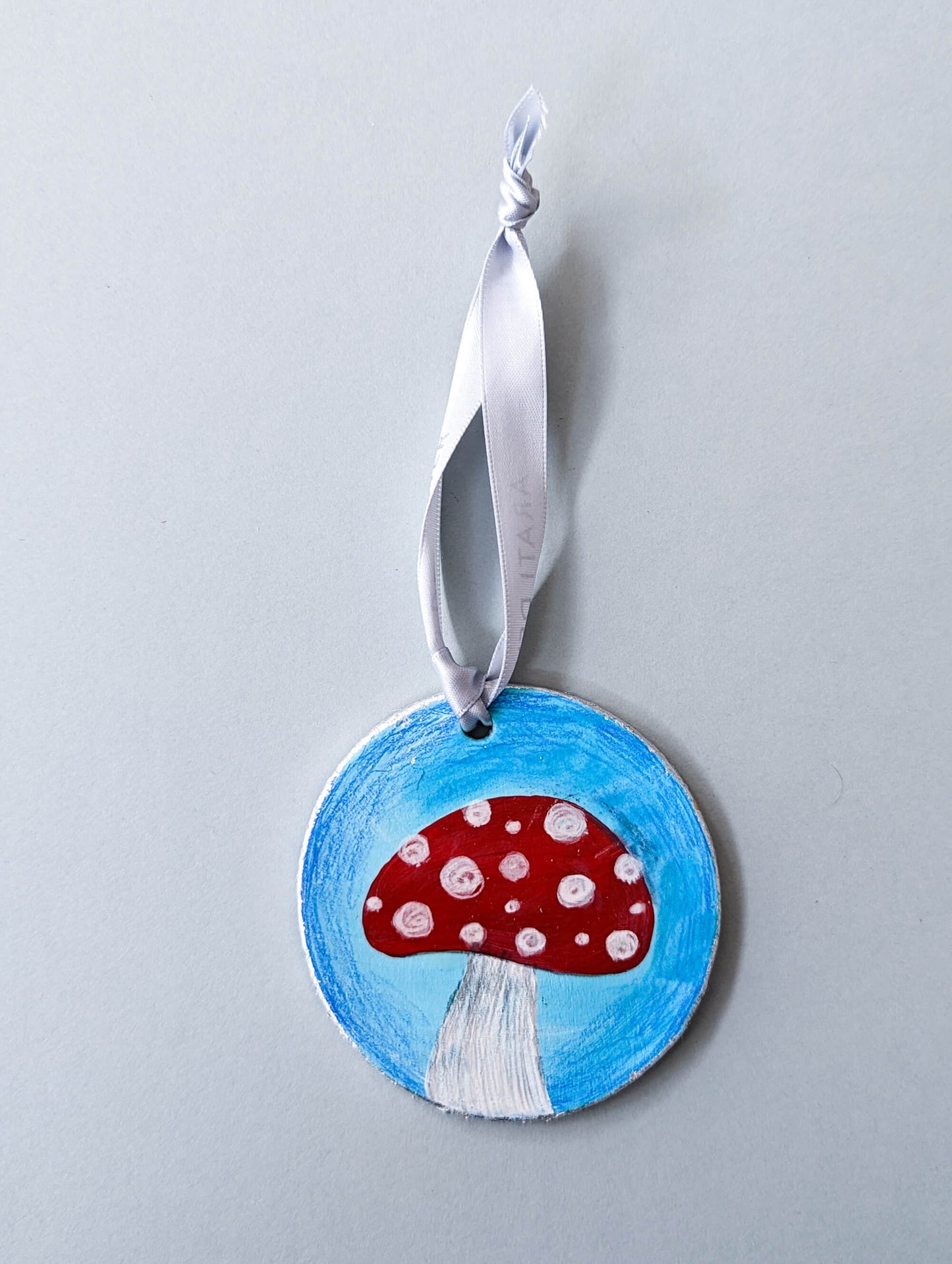 Mushroom ornament – hand painted bauble