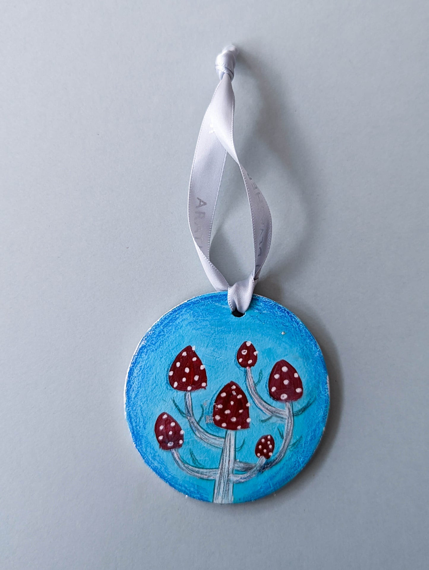Mushroom ornament – hand painted bauble