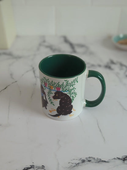 Labradoodle-Cockerpoo plant pups (green accents) – ceramic mug