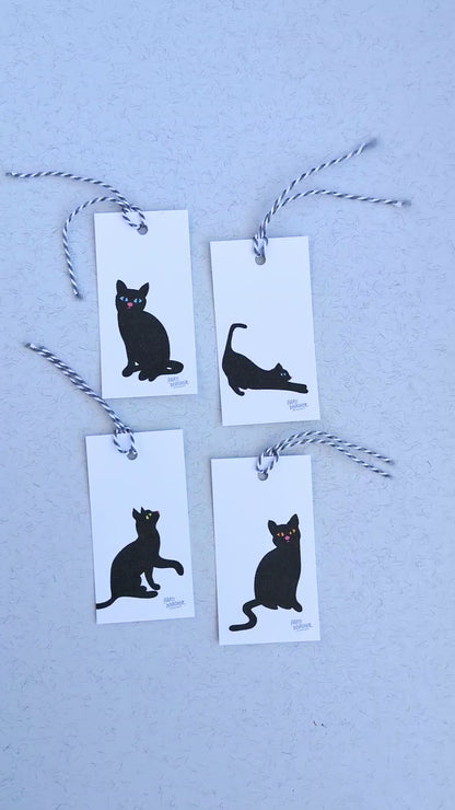 Black Cats gift tag set