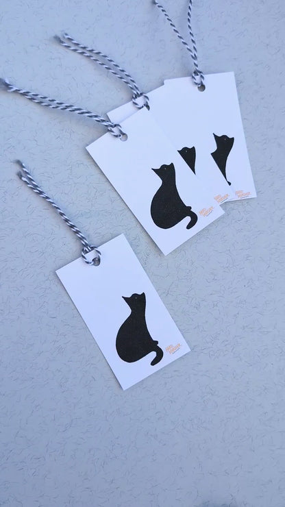 Black Cats gift tag pack