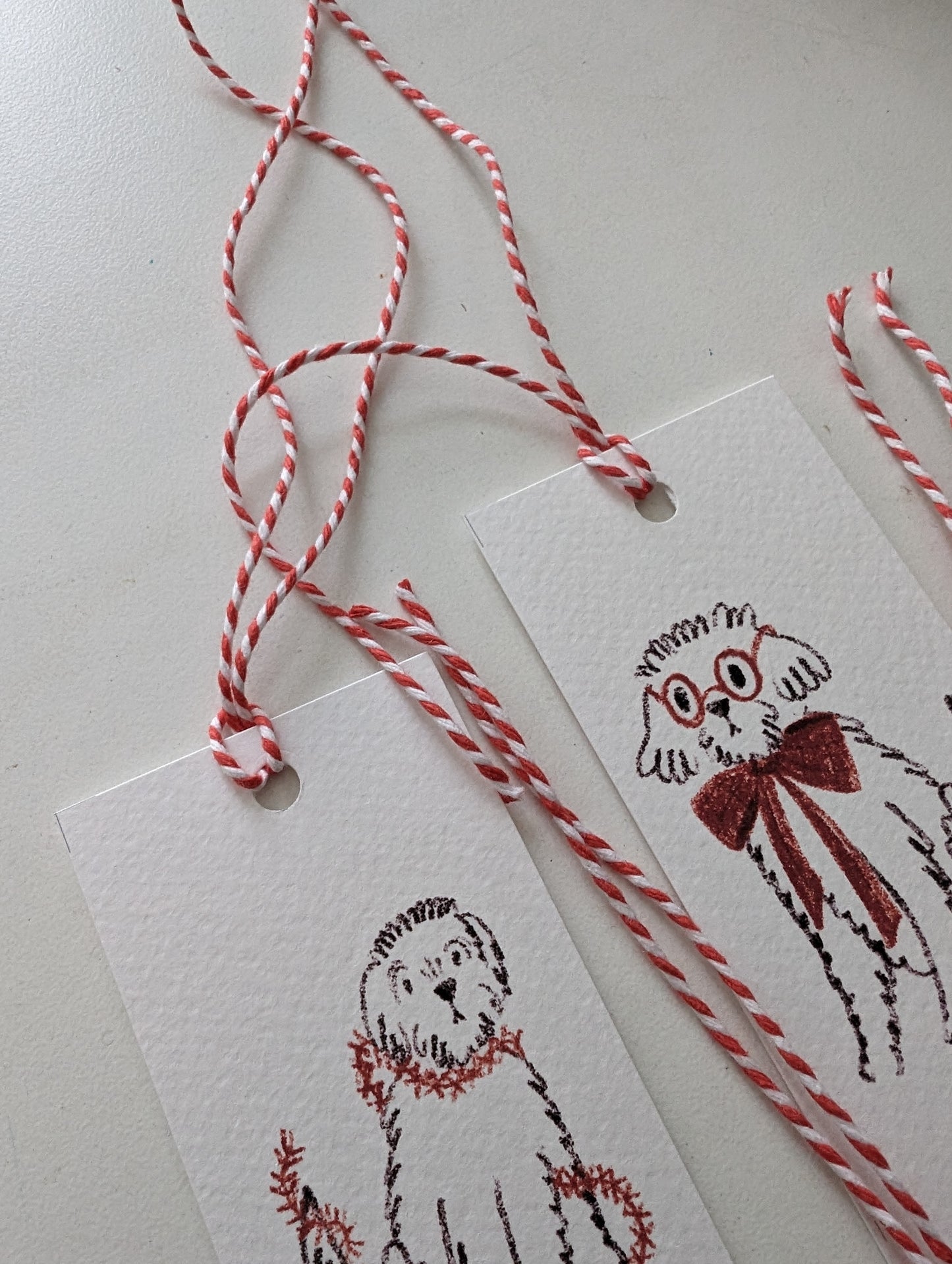 Xmas Dog – gift tag set