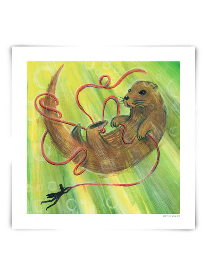 Playful Otter – (end of line) art print