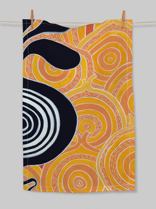 Abstract Fruits Golden Beet – (end of line) tea towel or wall hanging