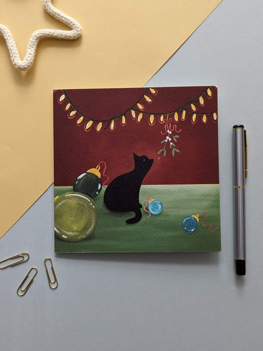 Cat Christmas Card – greeting card