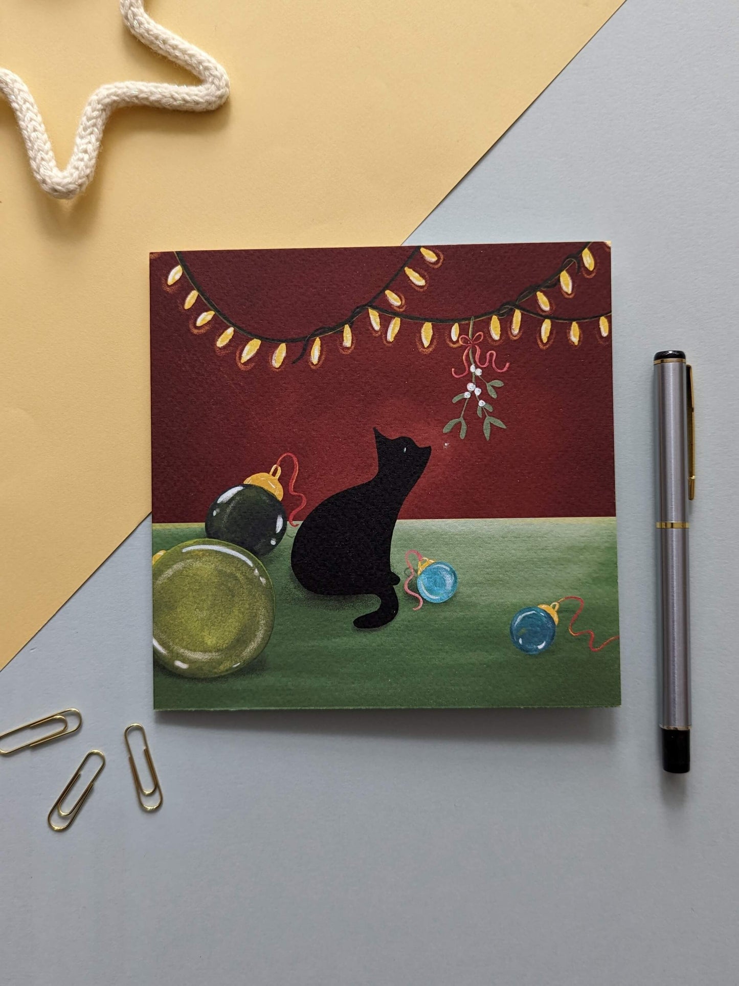 Cat Christmas Card – greeting card