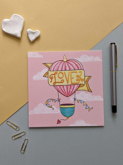 Love Balloon – greeting card