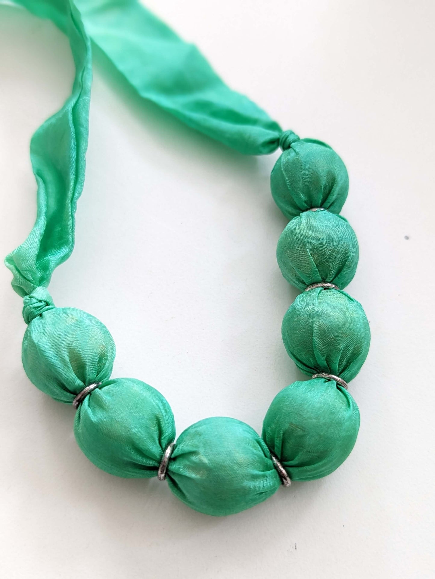 Chunky silk bead necklaces (end of line)